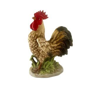 Homco Rooster Figurine French Country Farmhouse Vintage #1446 Hen Chicken